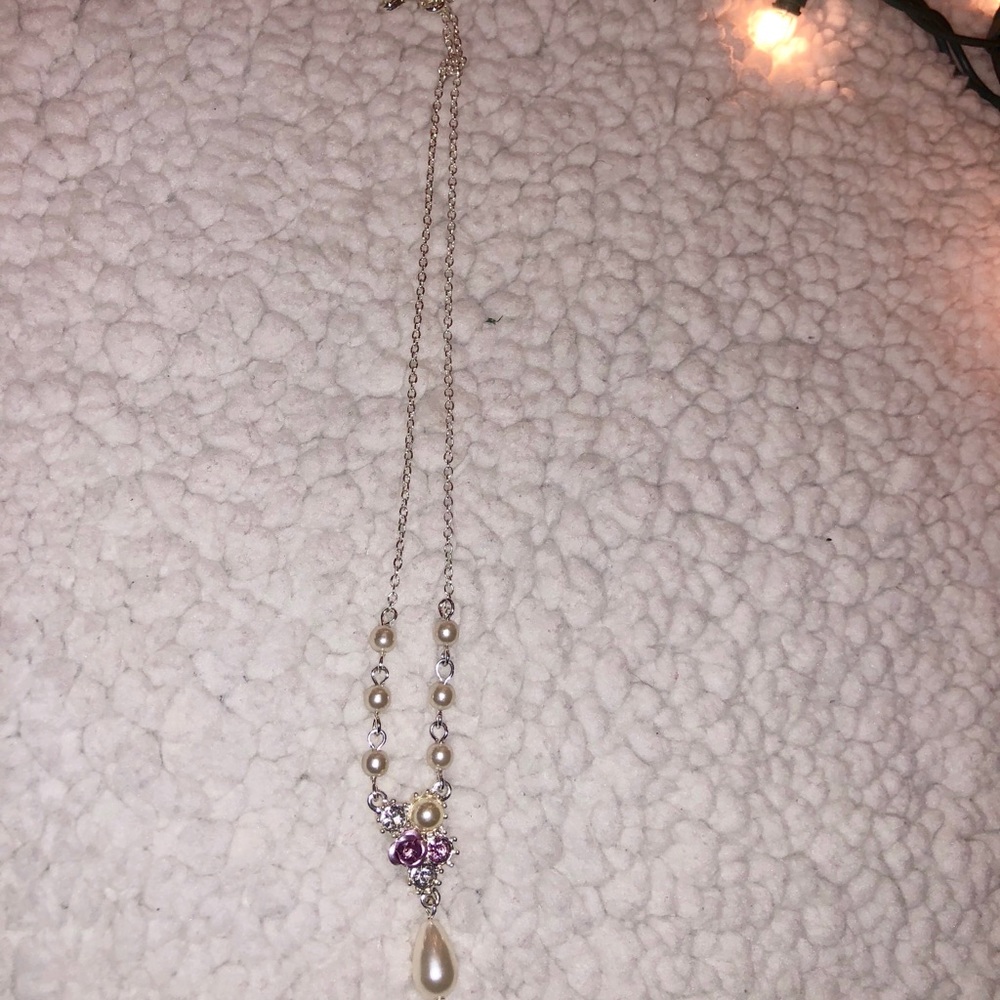 Pearl Rose Necklace